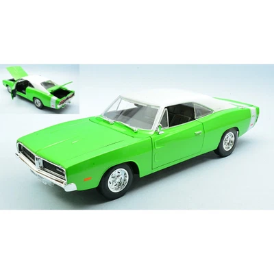 DODGE CHARGER R/T 1969 GREEN 1:18 Maisto Auto Stradali Nouveau modèle - Photo 1/3