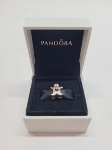 Pandora Holiday Weihnachten Lebkuchenmann Charm Silber mit rotem Schal - Bild 1 von 4