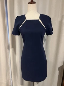 Alice And Olivia Women’s Dress Size 4 Blue With Pearl Accents - Picture 1 of 10