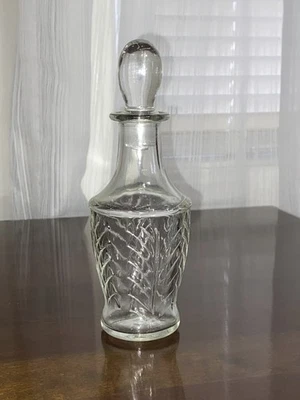 Jarra de vidrio prensado - diseño Chevron/pluma, tapón original envío gratuito Foto 1 de 4