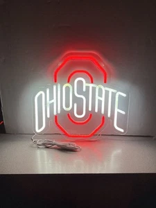 Ohio State 13" X 12.5" Acrylic Neon Sign with Cord and Inline Dimmer New W Box - Picture 1 of 3