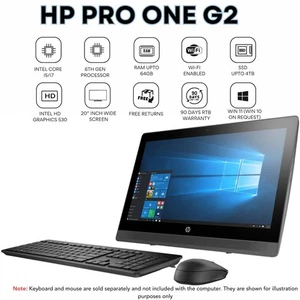 HP ProOne 400 G2 20'' All in one PC Intel i7-6th Gen 32GB RAM DDR4 1TB SSD WIN11 - Afbeelding 1 van 8