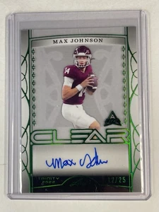 Max Johnson ARC Auto #d /25. UNC Tarheels QB. 2022 Leaf Trinity Clear Rookie SP - Picture 1 of 4