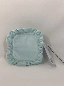 NEW Stoney Clover Lane Velvet Ruffle Mini Pouch Cloud Bag New With Tags - Picture 1 of 11