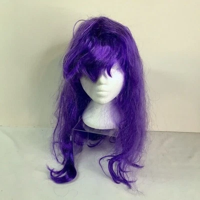 Peluca Neón Púrpura Largo Bangs Teatro Vestir Halloween Disfraz Juegos con disfraces Adulto Foto 1 de 4
