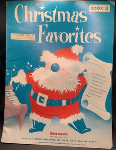 Vintage 1958 Christmas Favorites Sheet Music Book Hansen Shattinger Kitchy Santa - Picture 1 of 10