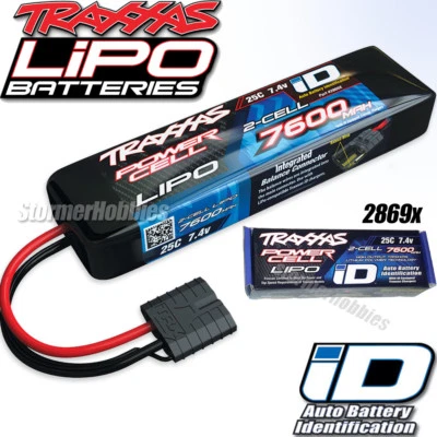 Traxxas 2869X 2S 7.4V 7600mAh 25C LiPo Battery w/ iD : Sledge / E-Revo Brushless - Изображение 1 из 4