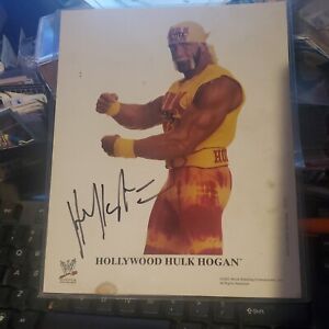 2002 Hulk Hogan Autographed 8x10 Photo PROMO WWF WWE WCW HOF PIC IS DIRTY