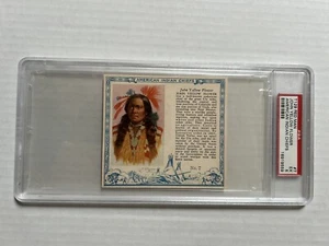 1954 T129 Red Man Indian Chiefs John Yellow Flower #7 PSA EX 5 - Bild 1 von 4