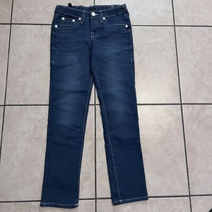 New True Religion Jeans Kids Geno Relaxed Slim Dark Skinny Leg Jeans Size 12 - Picture 1 of 7