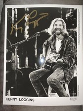 KENNY LOGGINS 8x10 signed Autograph Black And White Photo Gold Ink