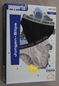pepperts Jungen Slips 2er Unterhosen Gr 146/152 NEU - Bild 1 von 5