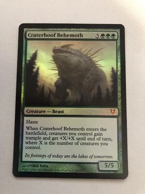 Craterhoof Behemoth-Avacyn Restored-FOIL-Magic The Gathering-MTG-EX Condition - Image 1 of 3