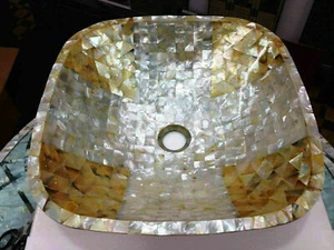 Fregadero de mármol 12" lavabo incrustación fregona baño cocina hogar decoración habitación s34 - Imagen 1 de 4