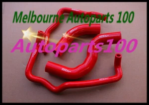 Red Hose Hilux KZN165R 3.0L Turbo Diesel 1999-2005 For Toyota Silicone Radiator - Picture 1 of 6