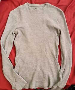 H&M Gray Thermal Slim Fit Sweatshirt Size X Small