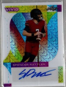 Spencer Rattler 2023 Leaf Vivid White Mojo Auto /6