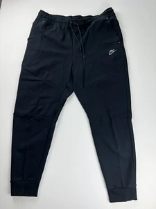 $120 Hombres Talla 2XL Nike Ropa Deportiva Tech Polar Joggers Negros Cónicos - Imagen 1 de 6