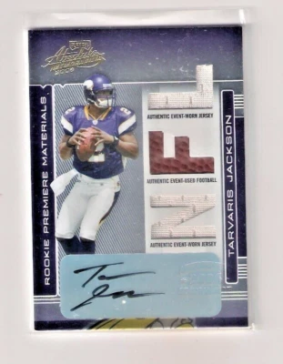 Карта с автографом Тарвариса Джексона 2006 Absolute Rookie Materials SP S#027 - Изображение 1 из 2