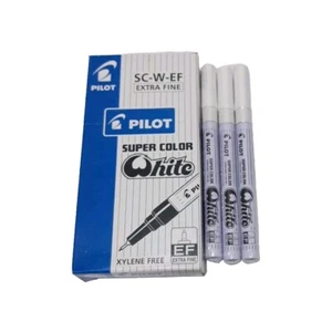 3x Rotulador Pilot Super Color Mediano Pluma de Pintura Metálica Blanco - Imagen 1 de 1