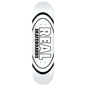 Real Team Classic Oval Skateboard Deck White 8.38" - Picture 1 of 2