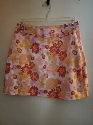 Falda corta elástica floral multicolor por encima de la rodilla St John's Bay para mujer 12  Foto 1 de 3