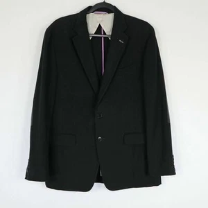 Versace Collection Blazer Jacket Mens US44 IT54 Black Leather Elbow Patch - Picture 1 of 9