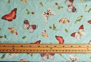 Half Metre Length Butterfly 100%Cotton Print Fabric (G) - Picture 1 of 1