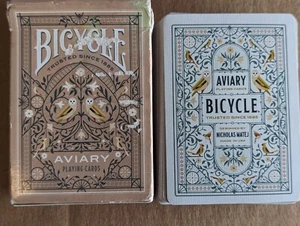 Bicycle Playing Cards AVIARY TAN Owl Face & Suit Vintage Floral Nicholas Matej - Picture 1 of 5