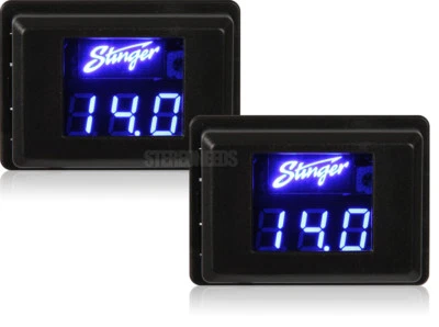 Set of Two-2 Stinger SVMB Voltmeter 3-Digit Blue LED Voltage Display Gauge Meter - Image 1 of 2