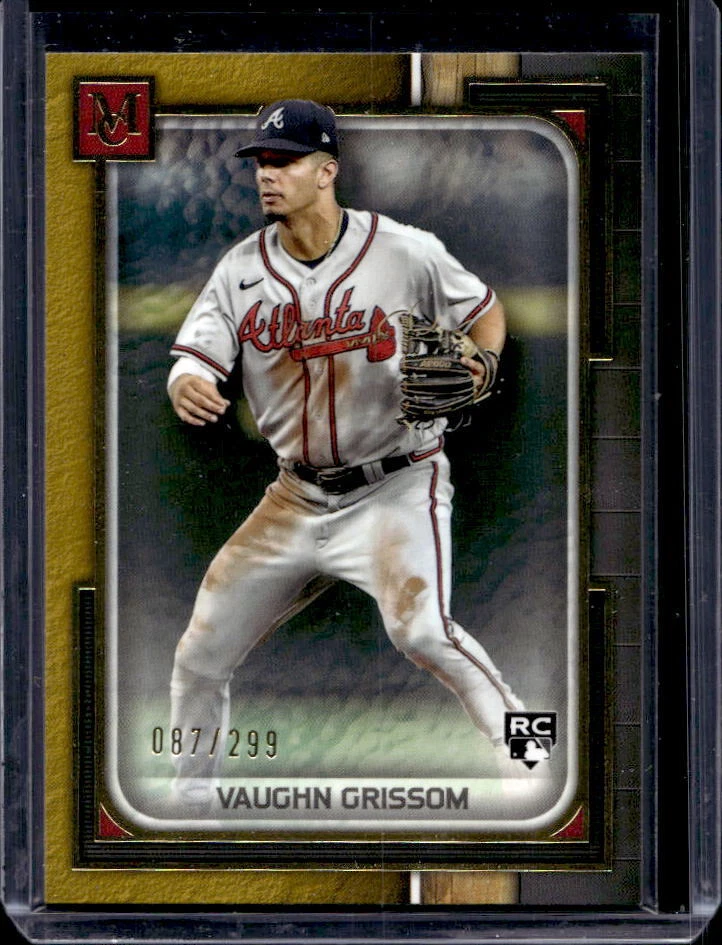 2023 Topps Museum Collection Vaughn Grissom Gold Rookie RC #087/299 Braves