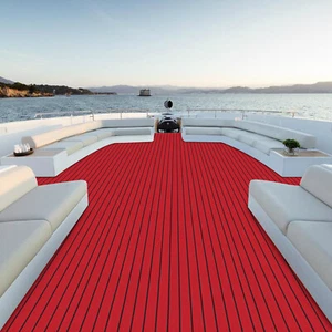 Red Marine EVA Foam Mat Boat Flooring Yacht Teak Decking Sheet Non-skid Carpet - Picture 1 of 23
