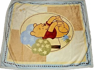 3C !WOW! Vintage Disney's Winnie the Pooh Minky Plush Acrylic Crib Baby Blanket - Picture 1 of 4
