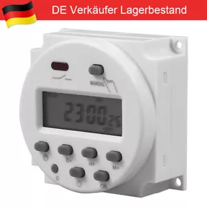 Digitale Zeitschaltuhren DC/AC 12V 16A-LCD Display Programmierbar-Timer Schalter - Bild 1 von 11