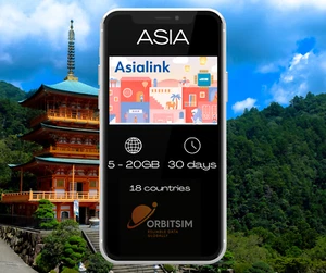 Asie | 5 Go-20 Go pendant 30 jours | Données Internet mobile eSIM | Livraison rapide - Photo 1 sur 1