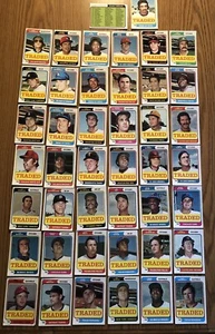 1974 Topps Traded Set includes: Checklist, Marichal, Piniella, Alou: GOOD-EXMT - Picture 1 of 11