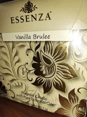 ESSENZA Vainilla BRULEE Fragante VELA con ACEITE ESENCIAL PURO 13,5 OZ/382,7 g! Foto 1 de 4