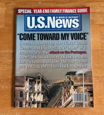 U.S. News & World Report Magazine Dec 10, 2001 9/11 Pentagon No Label Newsstand Foto 1 de 2