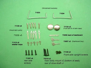 BOLSA DE PIEZAS METÁLICAS POCHER 1/8 ALFA ROMEO MONZA 157 - Imagen 1 de 1