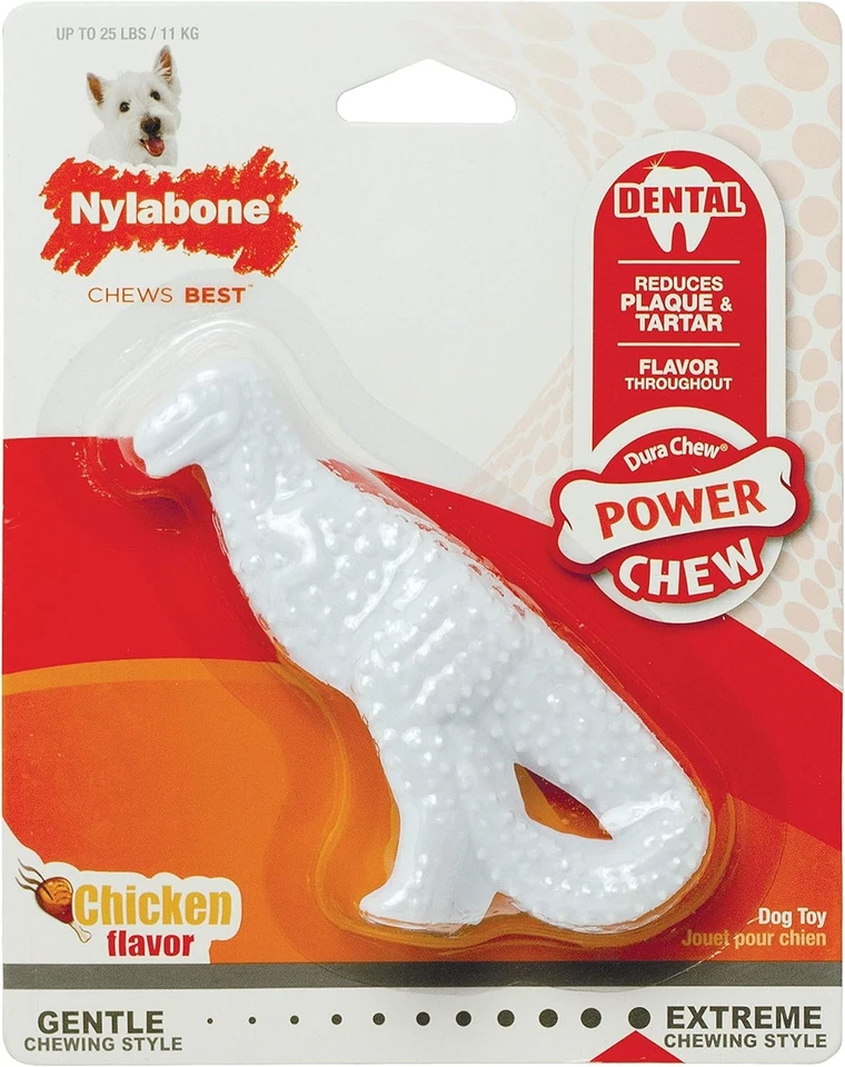Nylabone NDD003P Power Chew Dental Dino Regular
