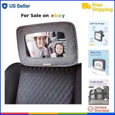 Soft Sided Baby Toddler Safety Mirror Large Convex Shatter Resistant Universal - Image 1 of 4