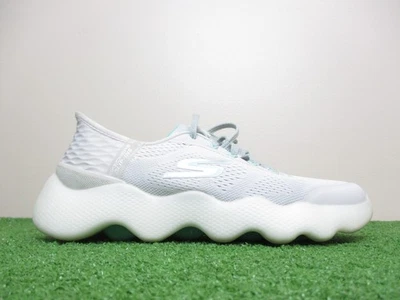 Skechers Go Walk Massage Fit Womens Size 8 Medium B Gray Aqua Slip In Sneakers - Image 1 of 4