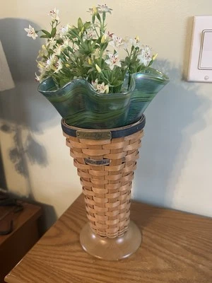 Longaberger 2010 Collectors Club Member Vase Korb Glas Vase Kombi - Bild 1 von 4