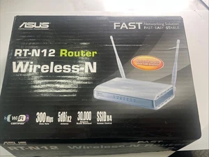 ASUS RT-N12 WIRELESS N ROUTER 4 PORT New white - Afbeelding 1 van 4