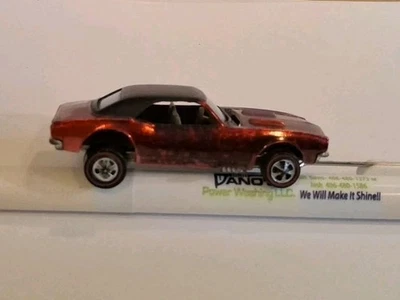 1967 Hot Wheels Custom Camaro US Red/Black Roof Early Production Car - Image 1 of 4