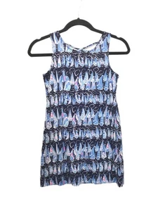 Lilly Pulitzer Size 8-10 L Girls Mini Kristen Low Tide Navy Blue Dress SailBoat - Picture 1 of 6