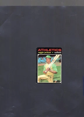 VINTAGE 1971  TOPPS # 20  HOF REGGIE JACKSON A's  Baseball Card EX+  NICE! - Image 1 of 2