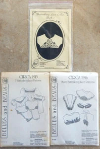 VTG Lot (3) Battenburg Lace Patterns Janet Place & Belles & Beaus 1915 & 1916 - Picture 1 of 5