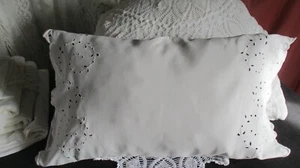 Hübscher antiker französischer Kissenbezug aus Nackenrolle Boudoir - Bild 1 von 12