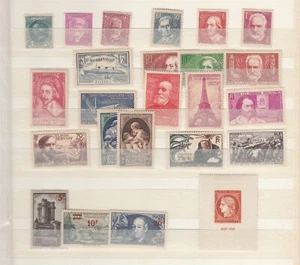 FRANCIA pequeña colección MH 1934-1949 (CV $290 EUR252) - Imagen 1 de 1